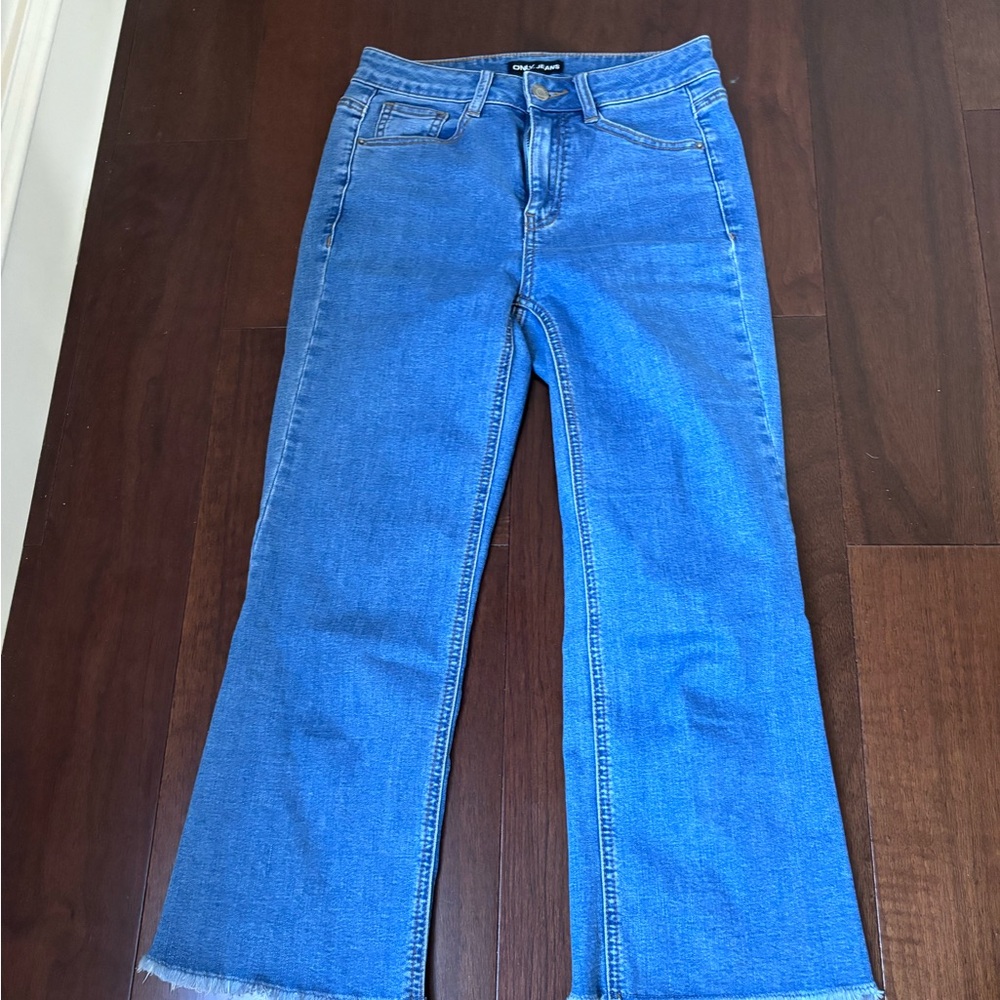 Only Blue Flare Wide Leg Jeans